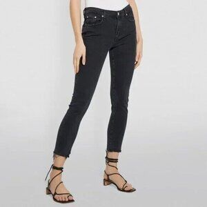 Agolde Black Straight Leg Jeans
